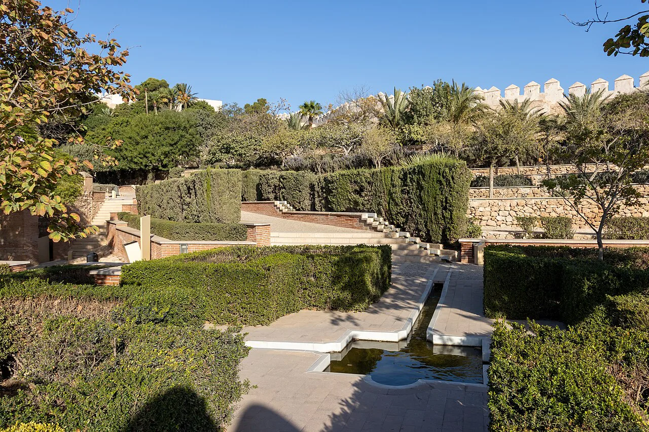 Terraced gardens inside the Alcazaba of Almería.