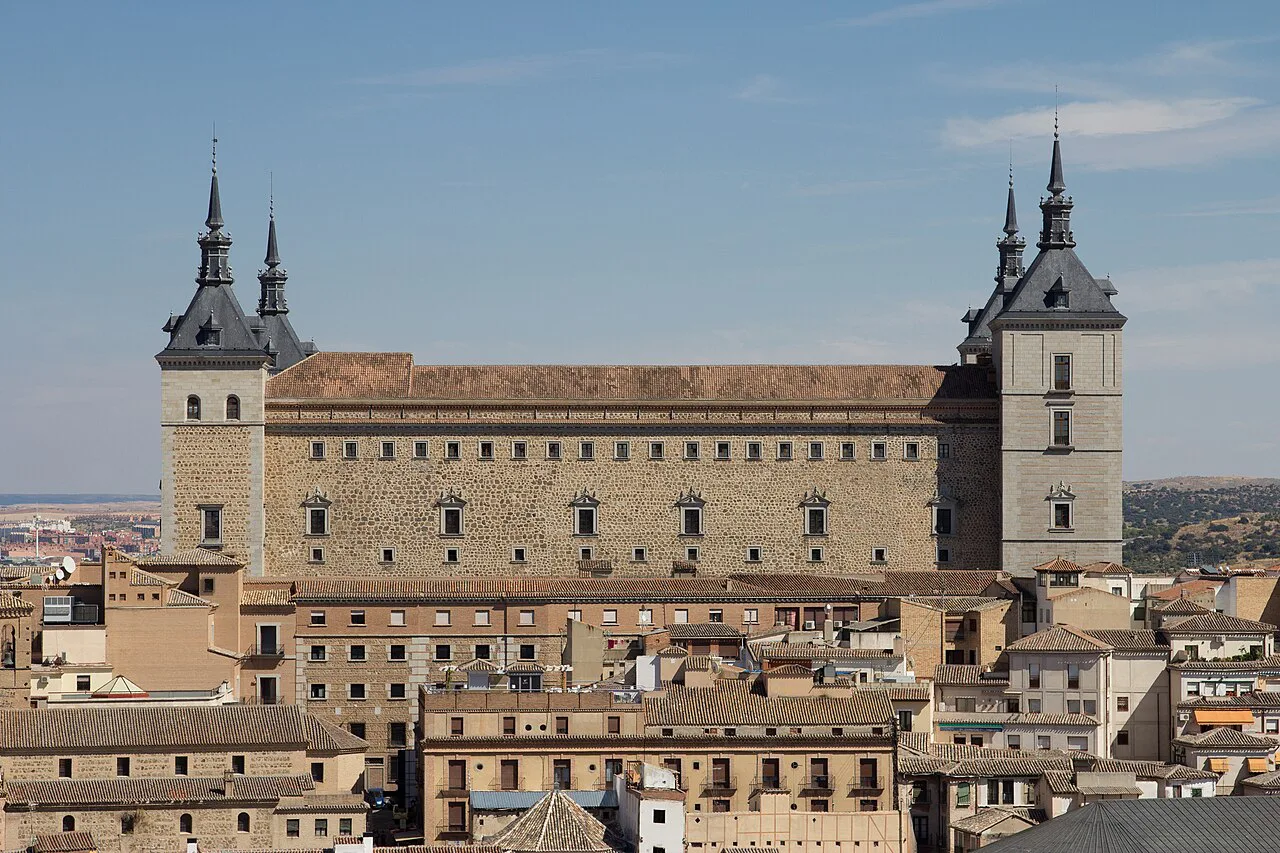 The Alcázar of Toledo above the city.