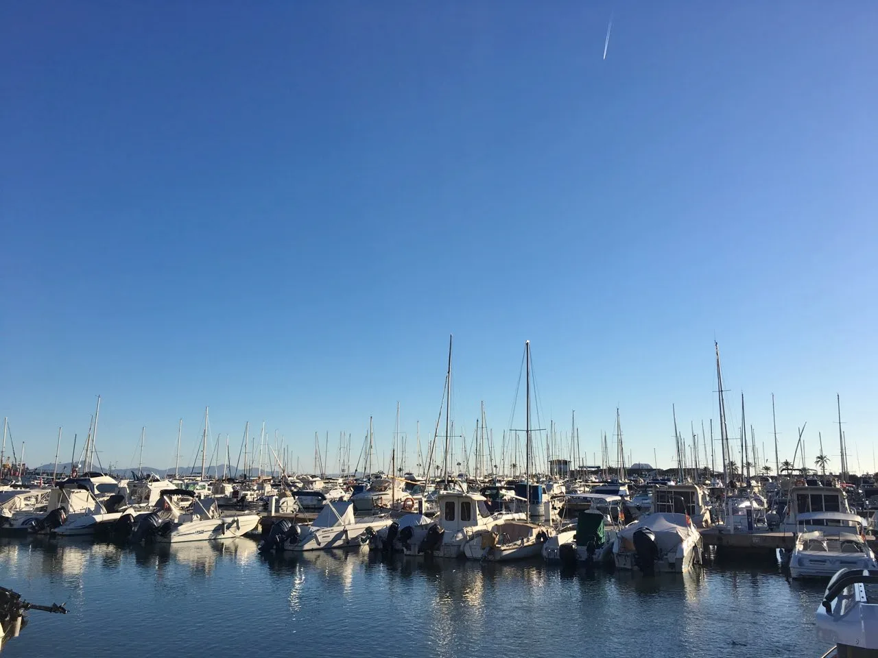 Yachts in the marina at Puerto de Alcúdia, Mallorca.