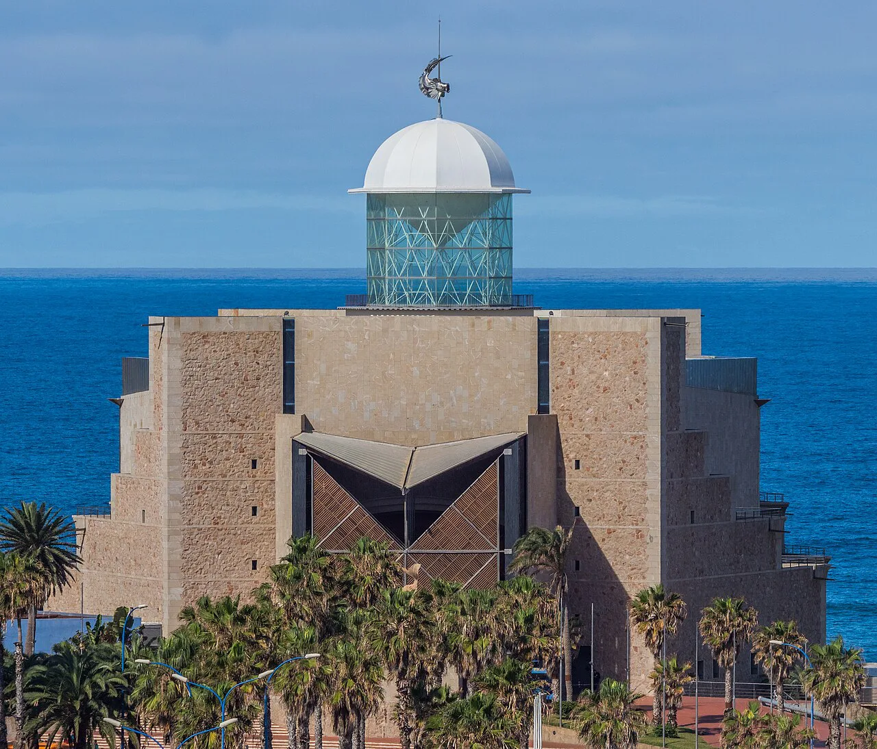 The Alfredo Kraus Auditorium against the Atlantic, Las Palmas de Gran Canaria.