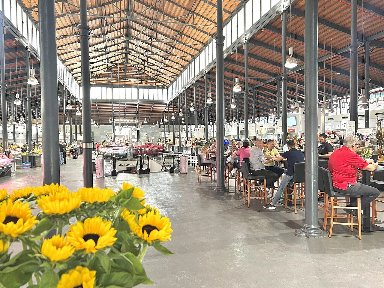 Inside the iron hall of the Mercado Central, Almería.