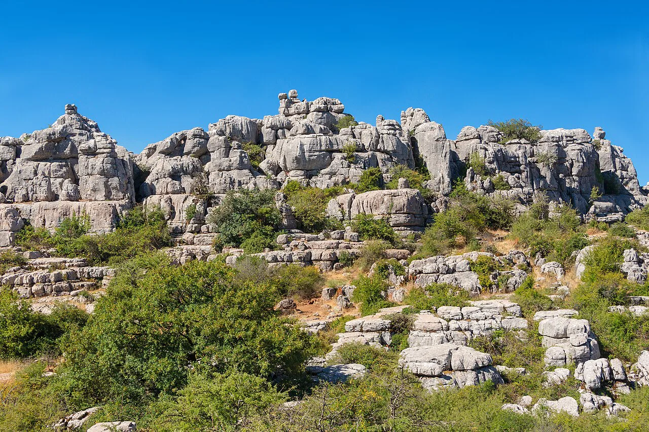 Karst rock formations of El Torcal, near Antequera.