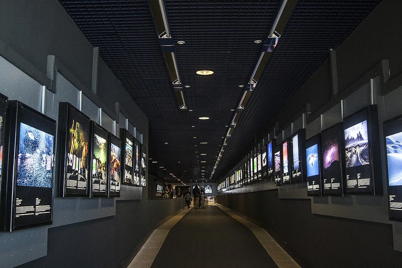 The Isabel Castelo exhibition hall inside Aquarium Finisterrae, A Coruña.