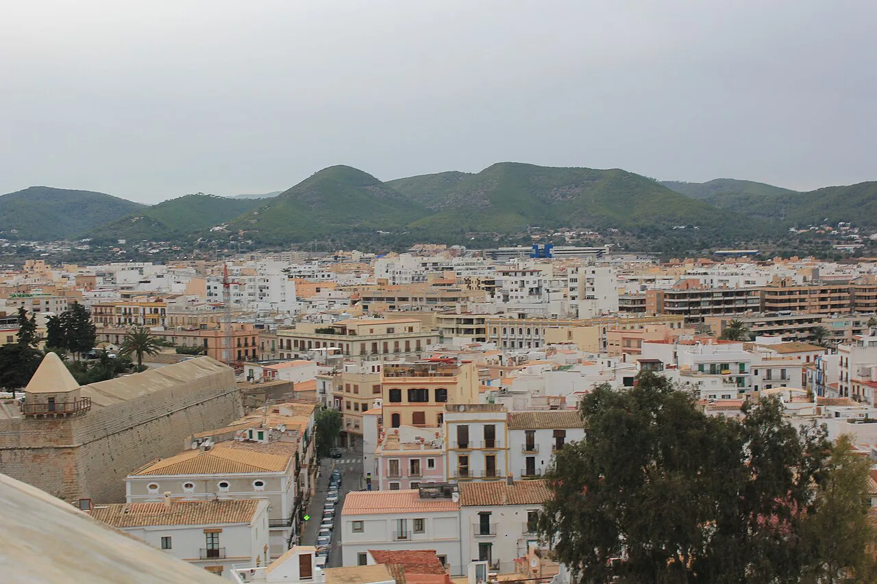 Ibiza Town seen from the Baluard de Santa Llúcia.