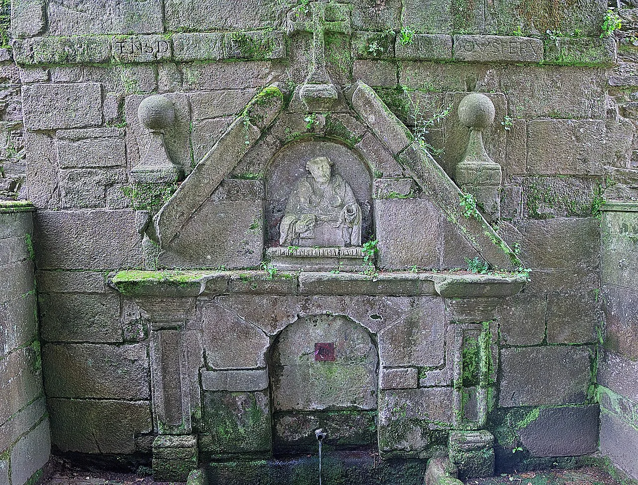 The old convent fountain in the Parque de Bonaval, Santiago de Compostela.