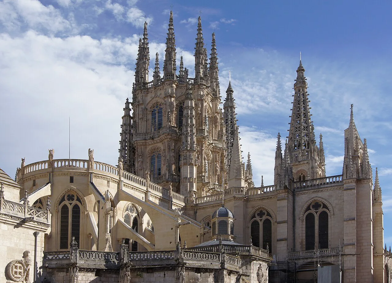 The Gothic spires of Burgos Cathedral.