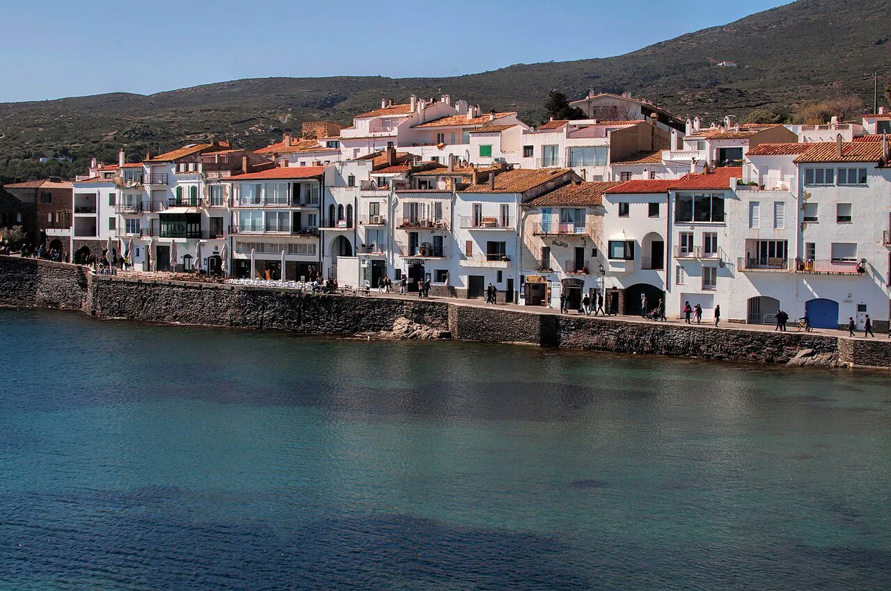 White houses along the waterfront, Cadaqués.