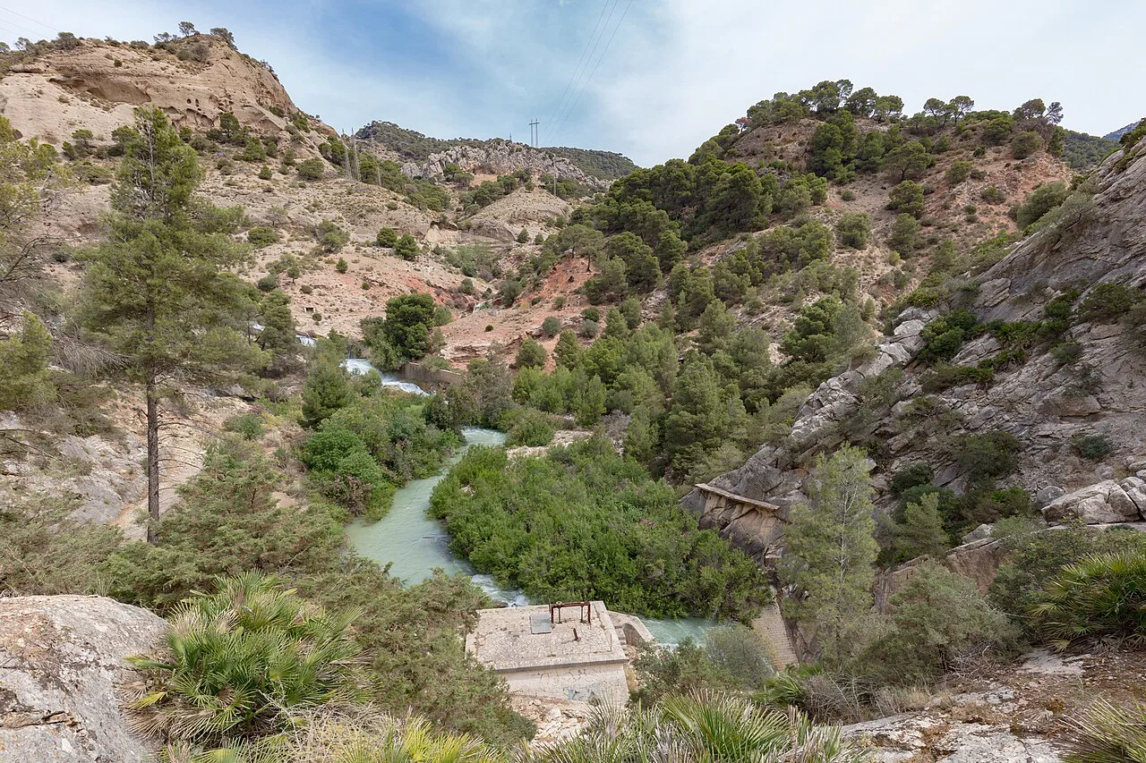 The river valley on the Caminito del Rey route, Málaga province.