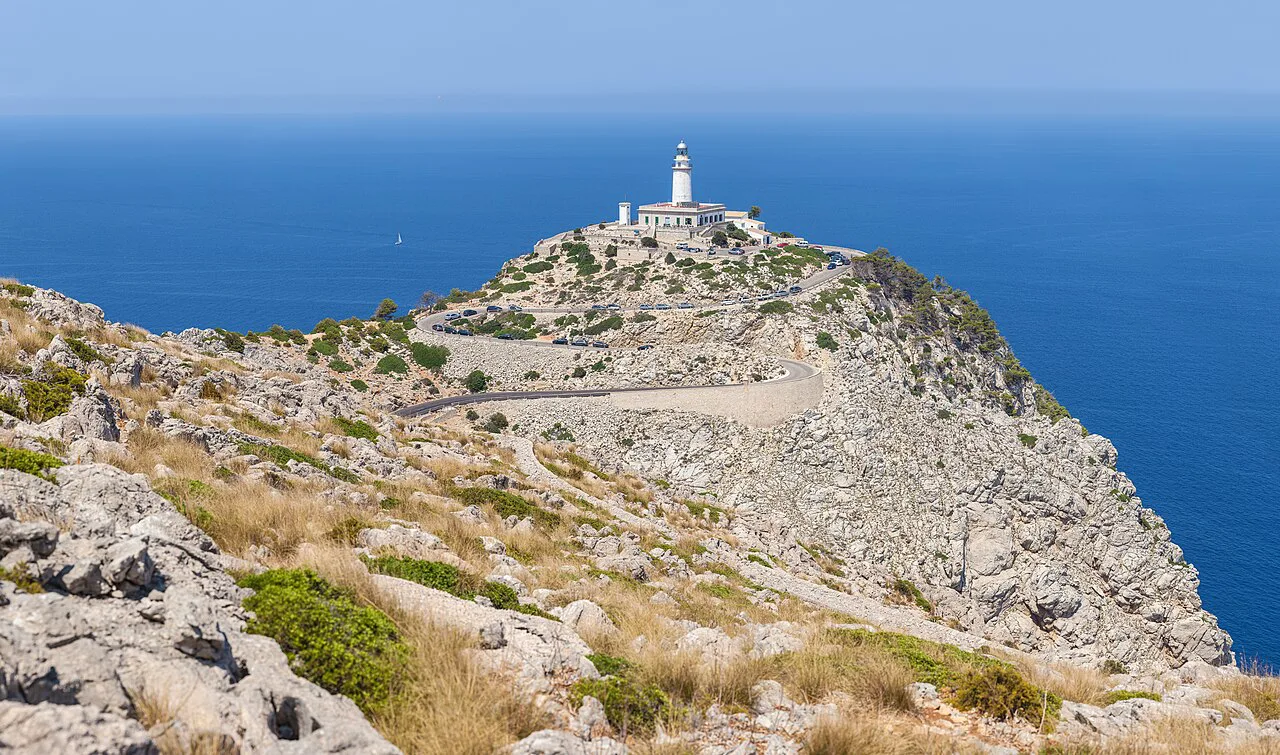 The rocky headland of Cap de Formentor with its lighthouse.