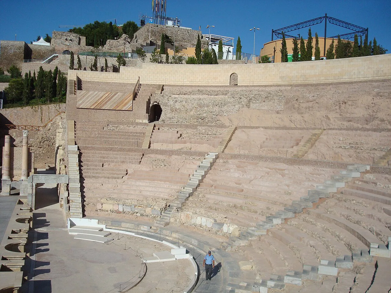 Seating of the Roman theatre in Cartagena.
