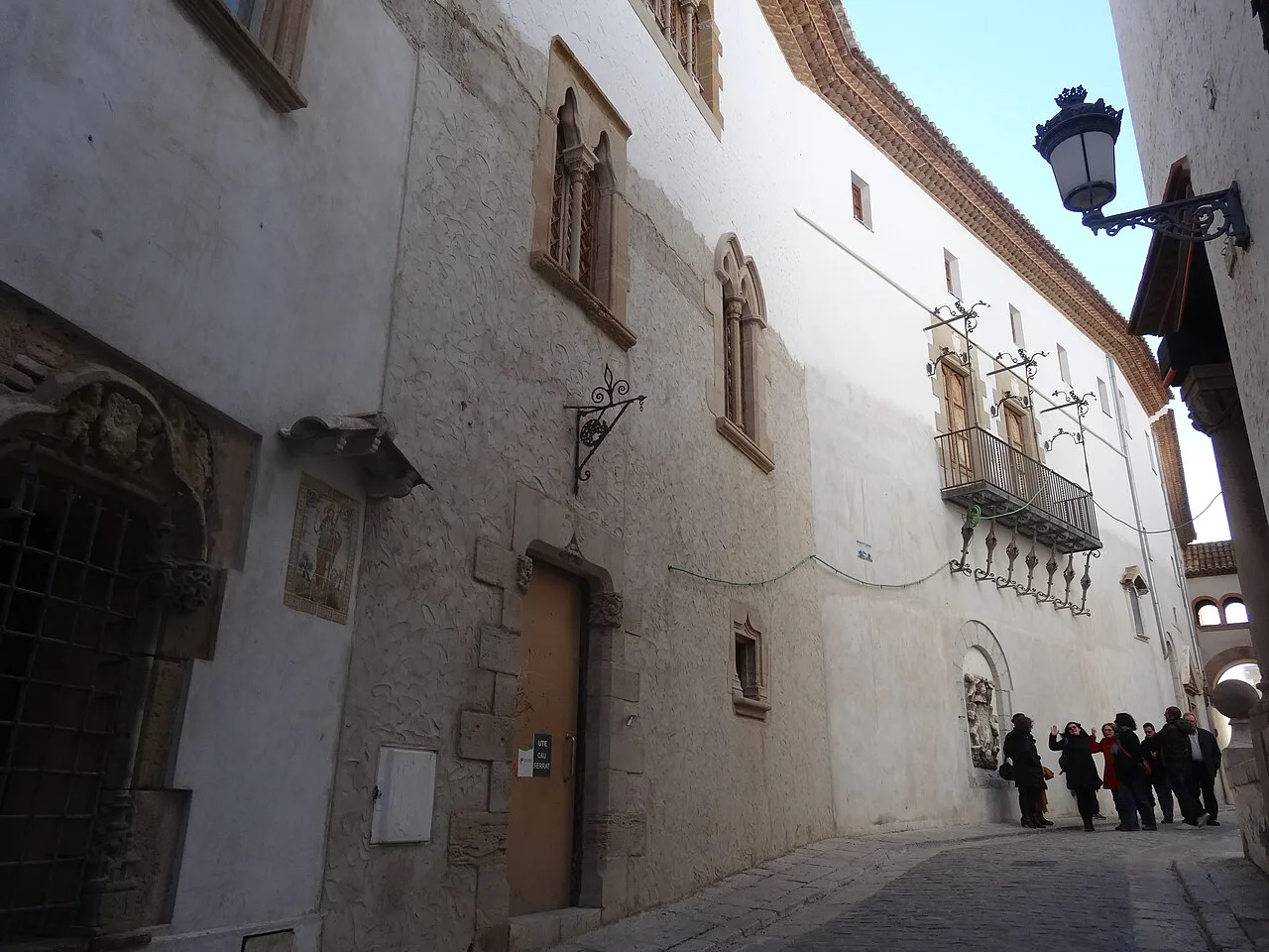 The street outside the Cau Ferrat Museum, Sitges.