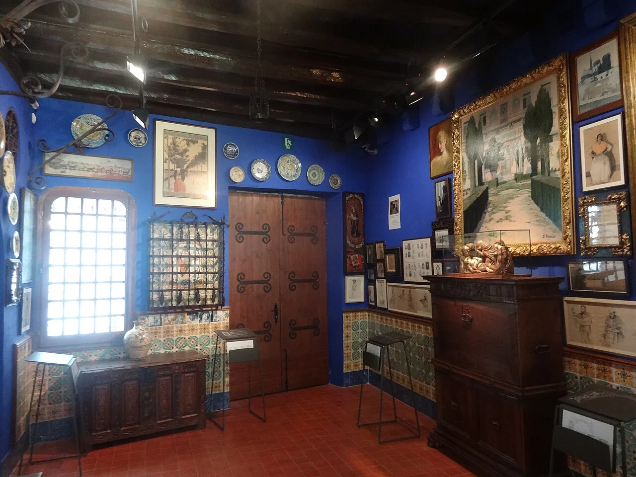 The tiled ground floor of the Cau Ferrat museum, Sitges.