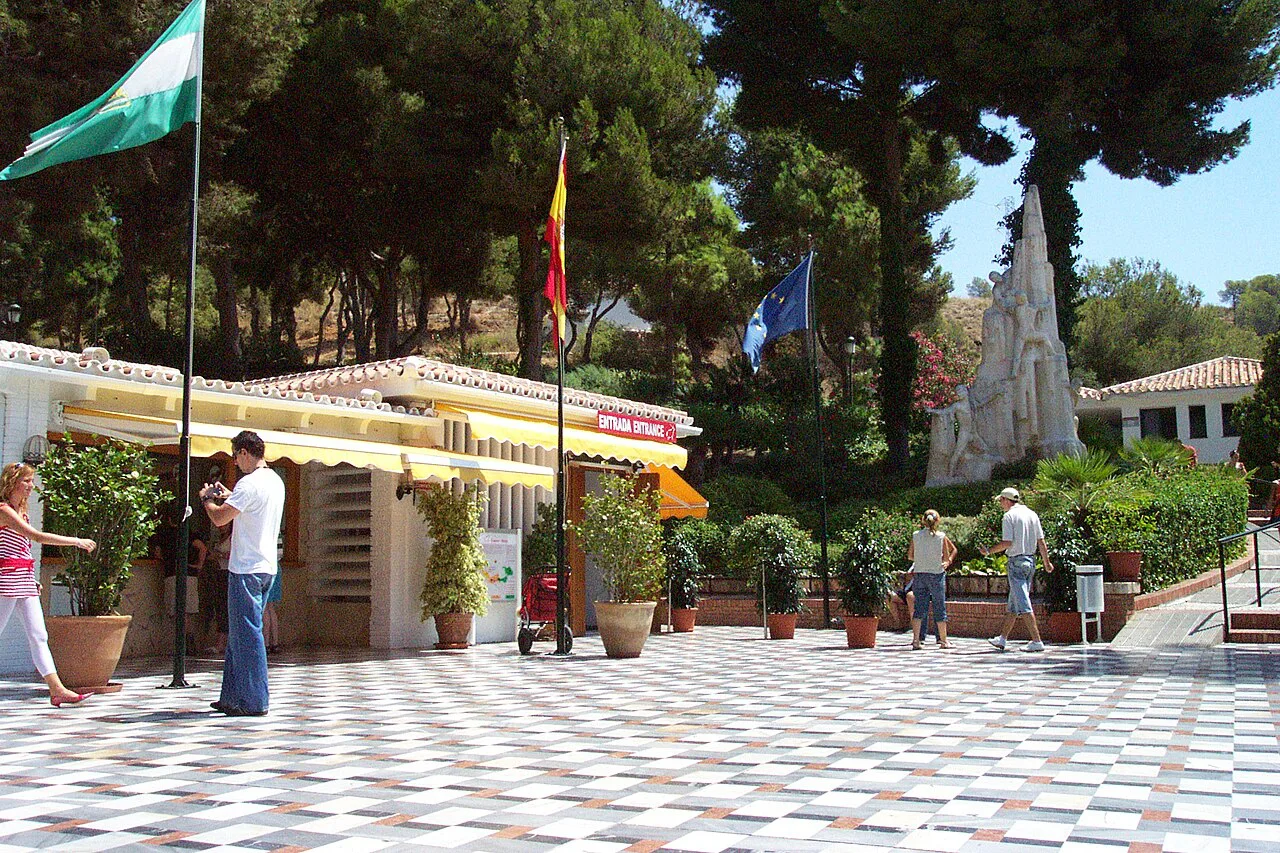 The entrance area of the Caves of Nerja.