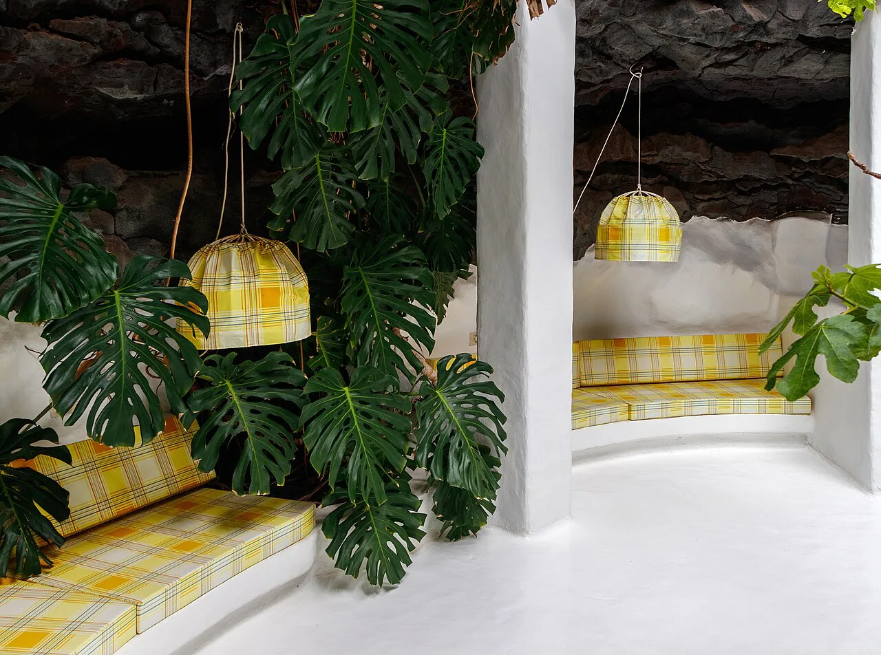 The Yellow Bubble in a lava cave at the Fundación César Manrique.