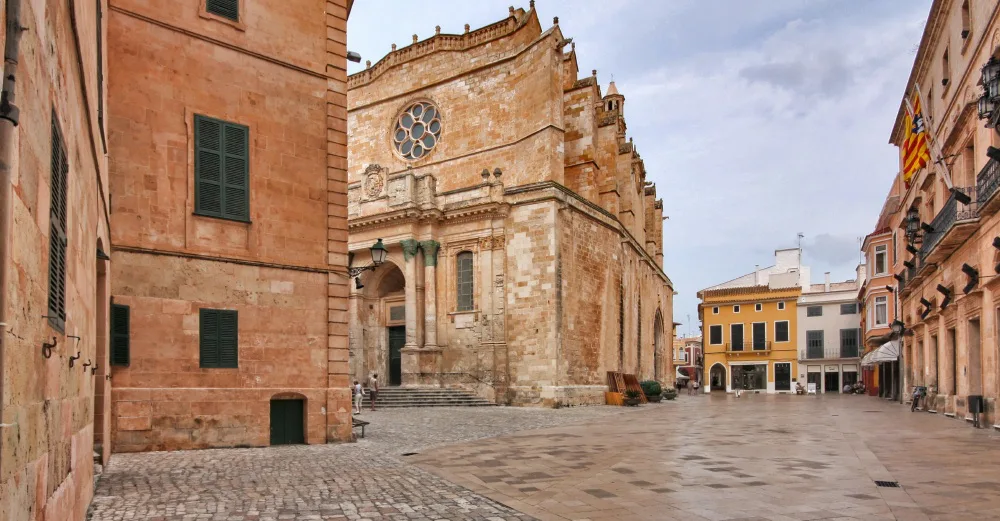 Ciutadella Cathedral and its square, Menorca.
