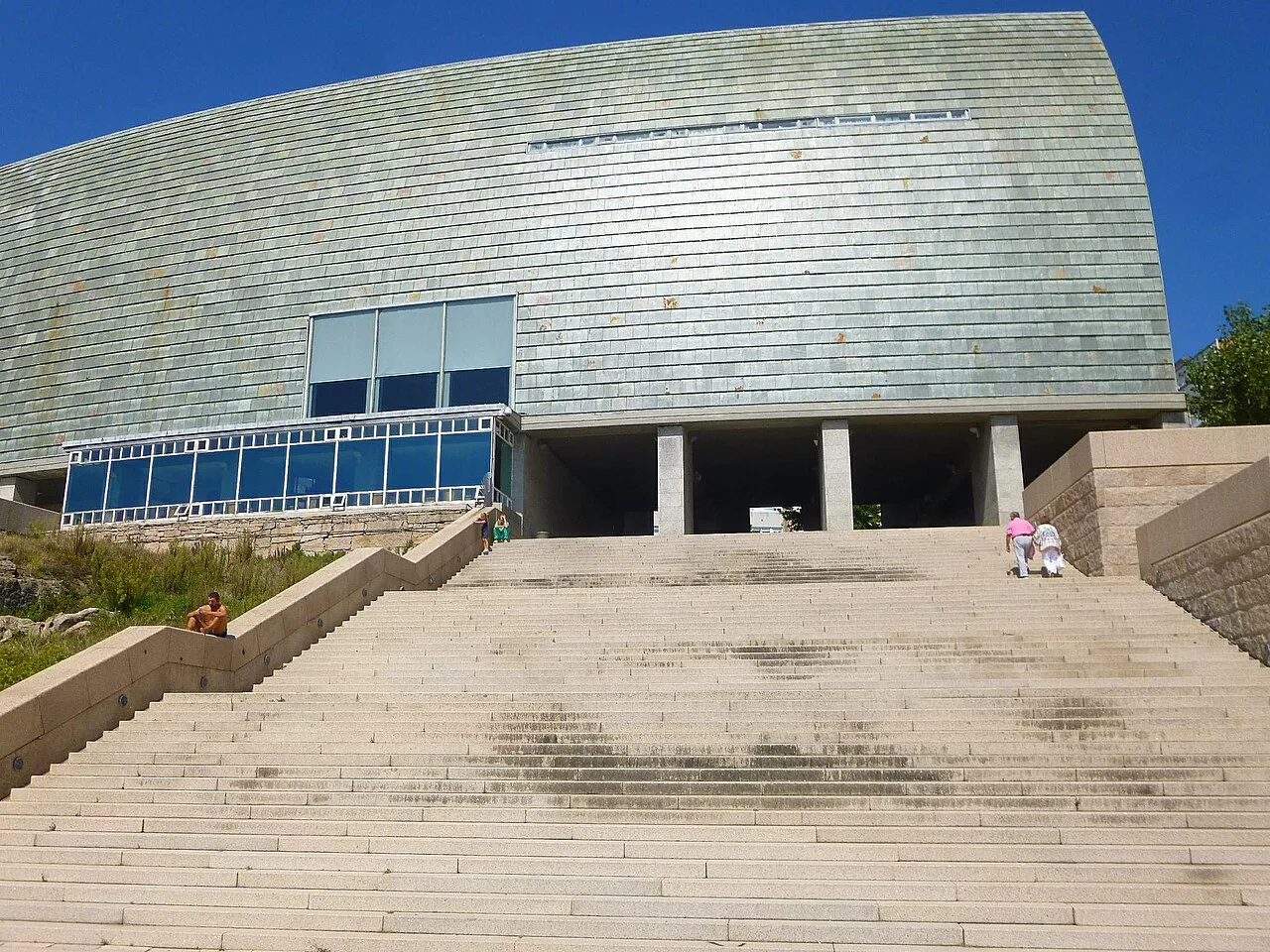 The Domus museum and its entrance steps, A Coruña.