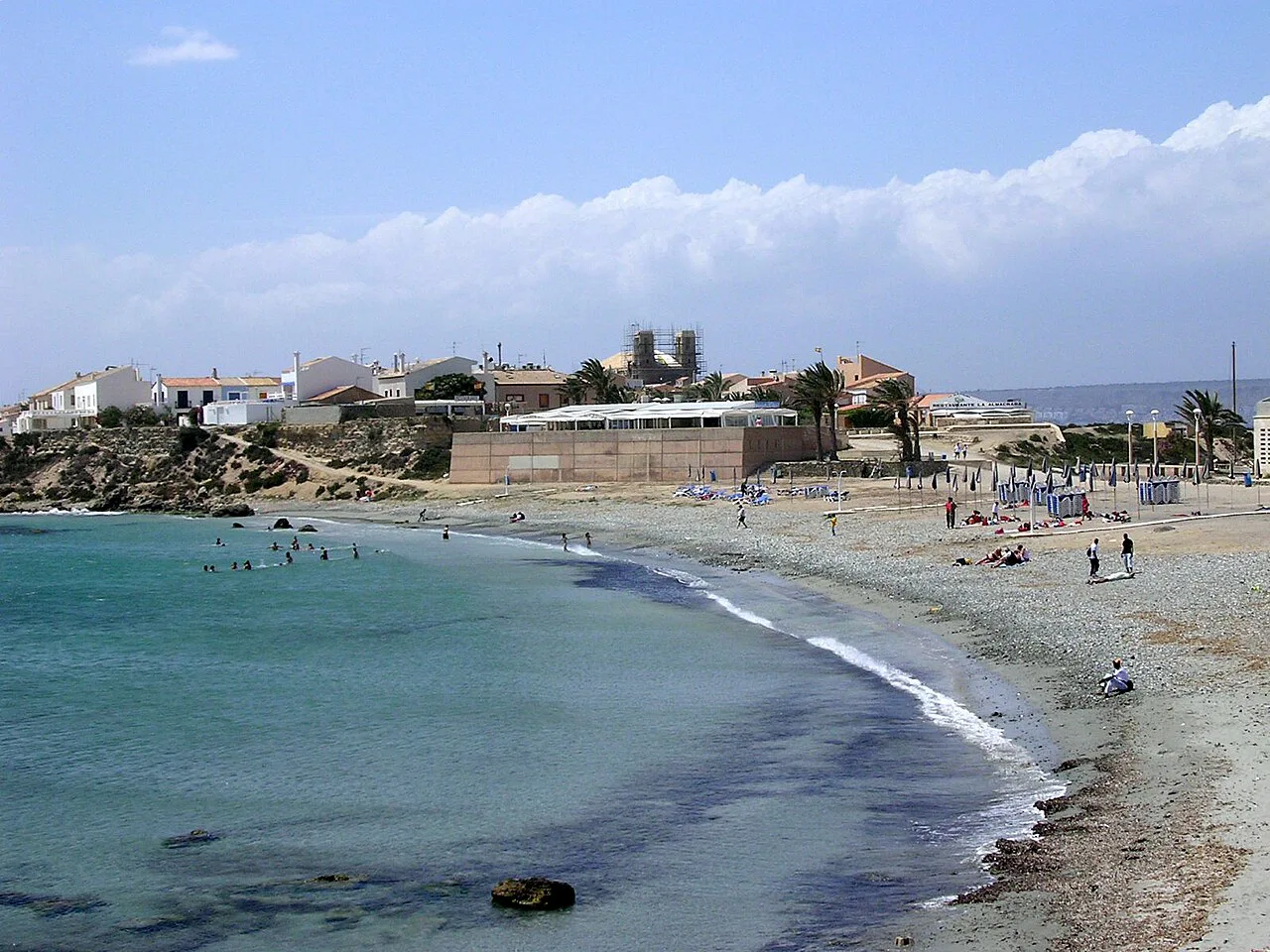 The beach on Tabarca Island.
