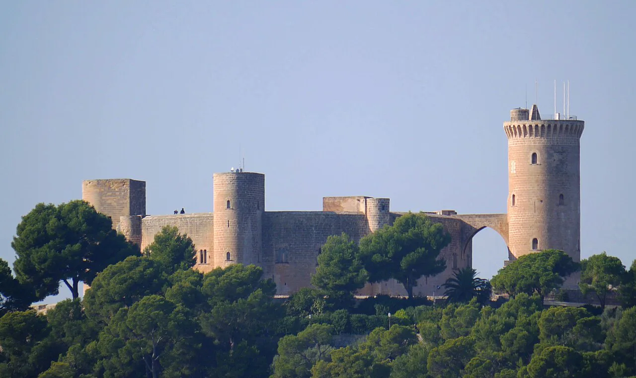 Bellver Castle seen from the Es Baluard museum in Palma.