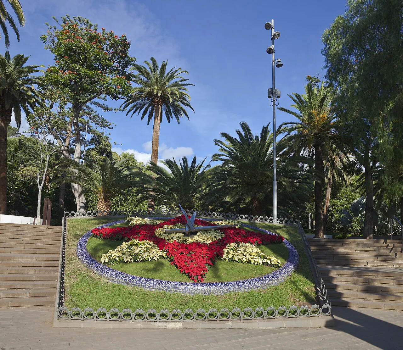 The floral clock in García Sanabria Park, Santa Cruz de Tenerife.