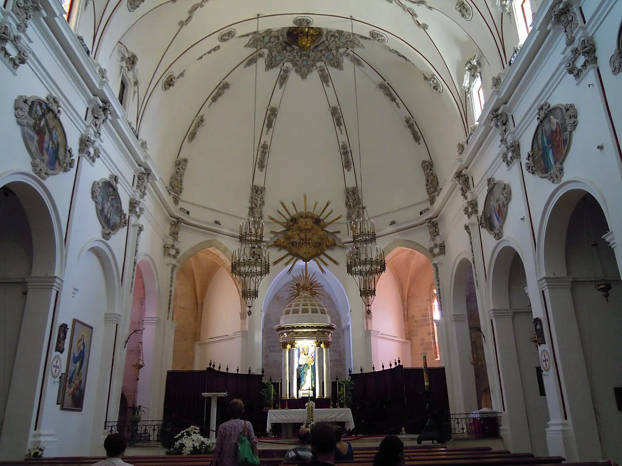 The main altar inside Ibiza Cathedral in Dalt Vila.