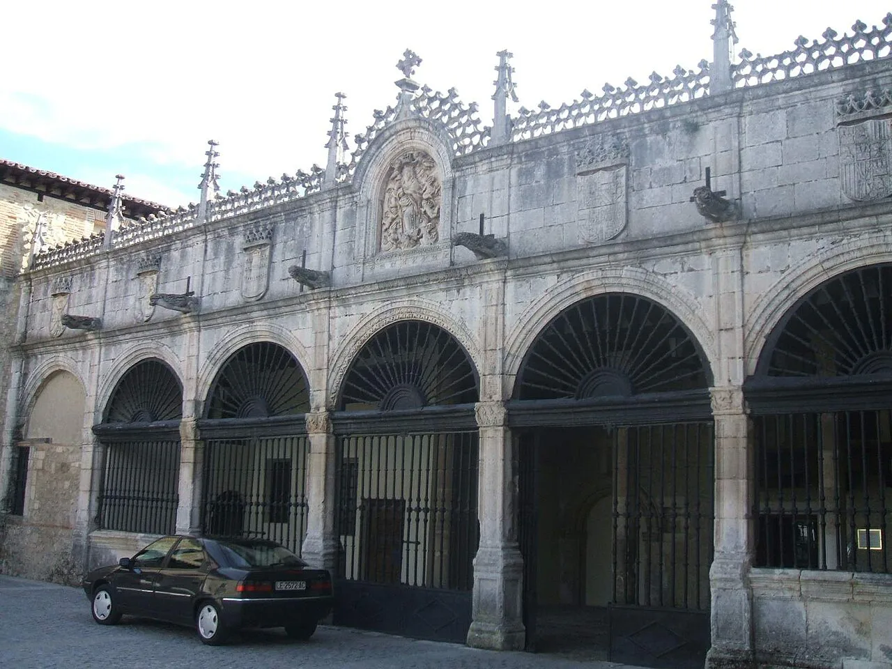 The arcaded entrance of the Monasterio de Santa María la Real de Las Huelgas, Burgos.