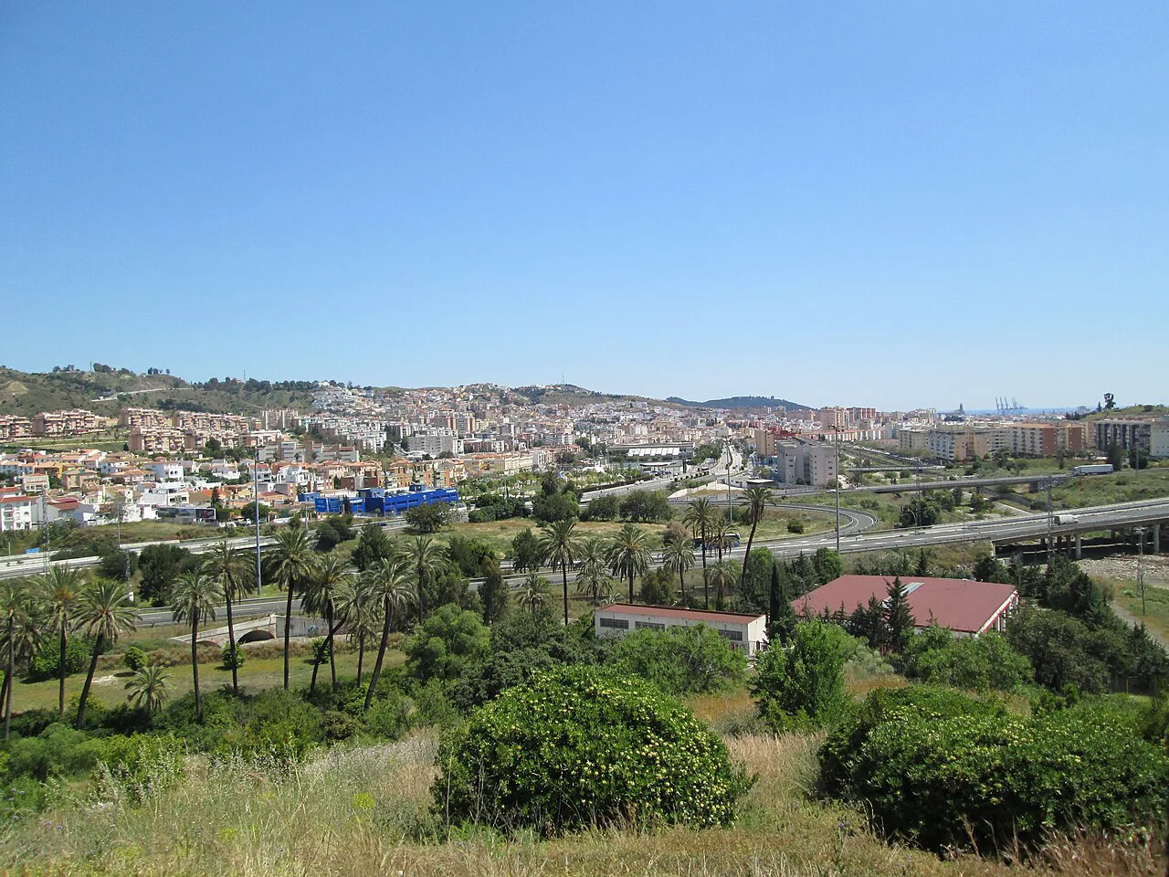 Málaga seen from the Mirador Histórico at La Concepción.