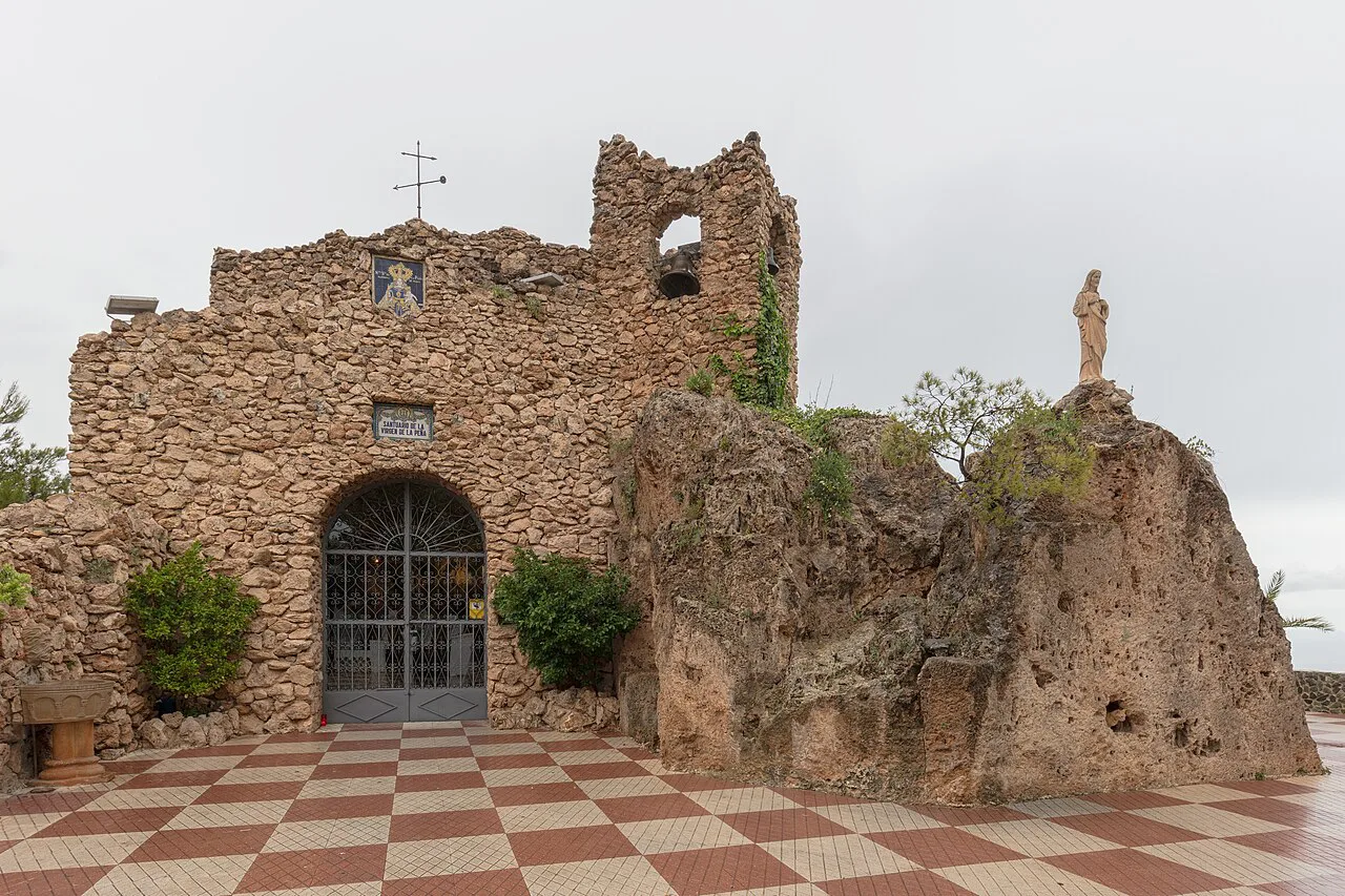 The rock-cut Ermita de la Virgen de la Peña, Mijas.