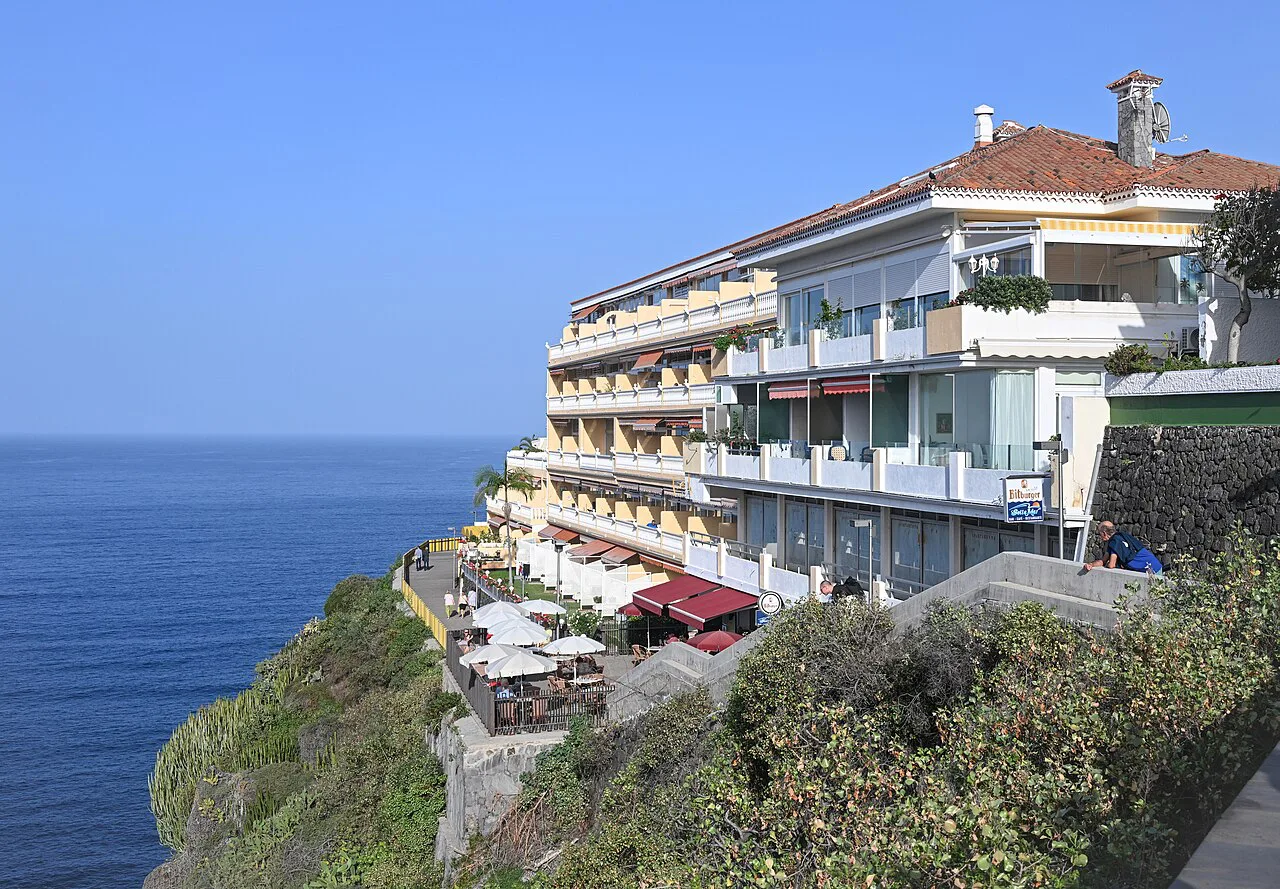 Paseo de la Costa seen from Mirador de La Paz, Puerto de la Cruz, Tenerife.
