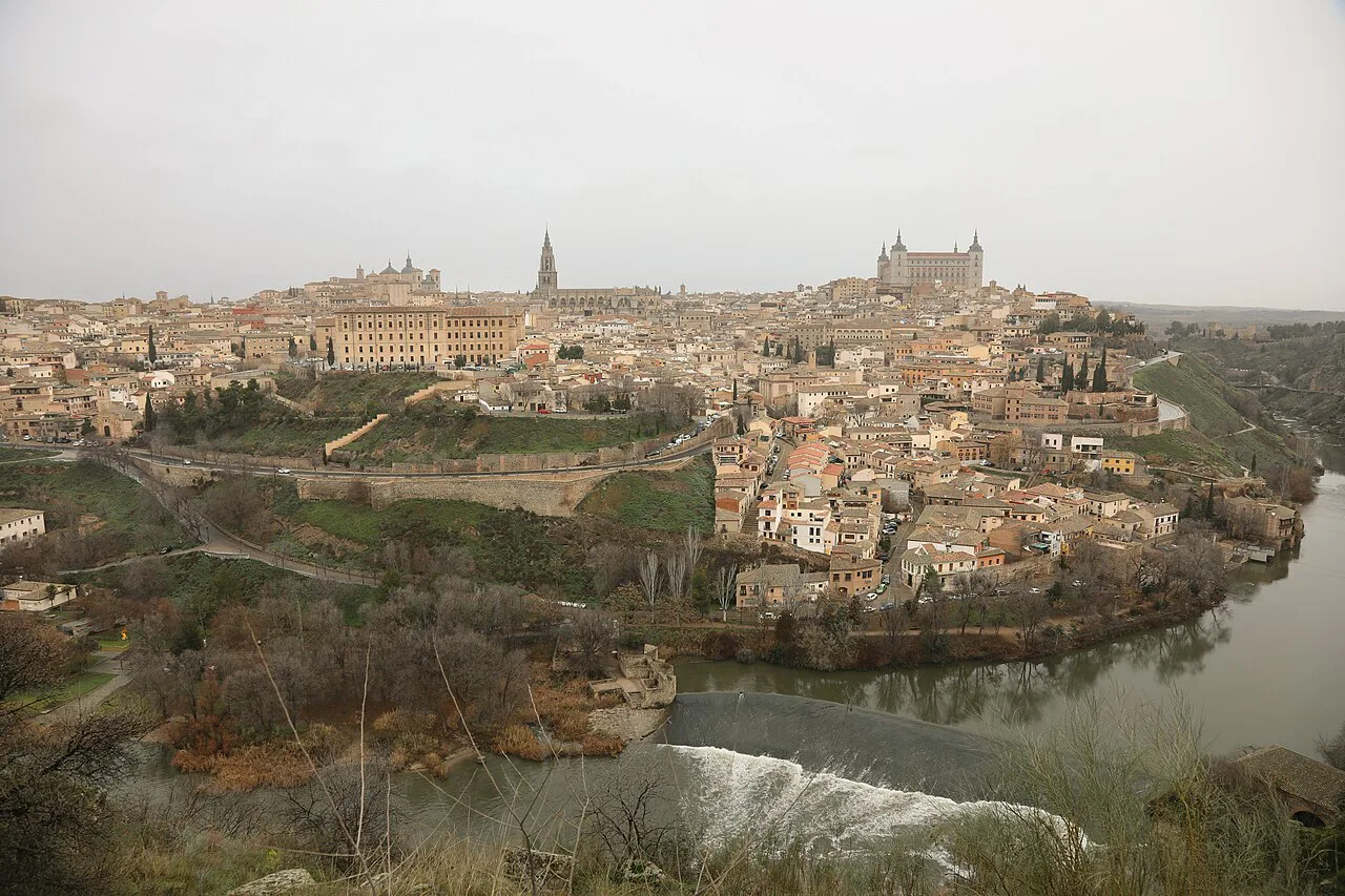 Toledo and the Tagus gorge seen from the Mirador del Valle.