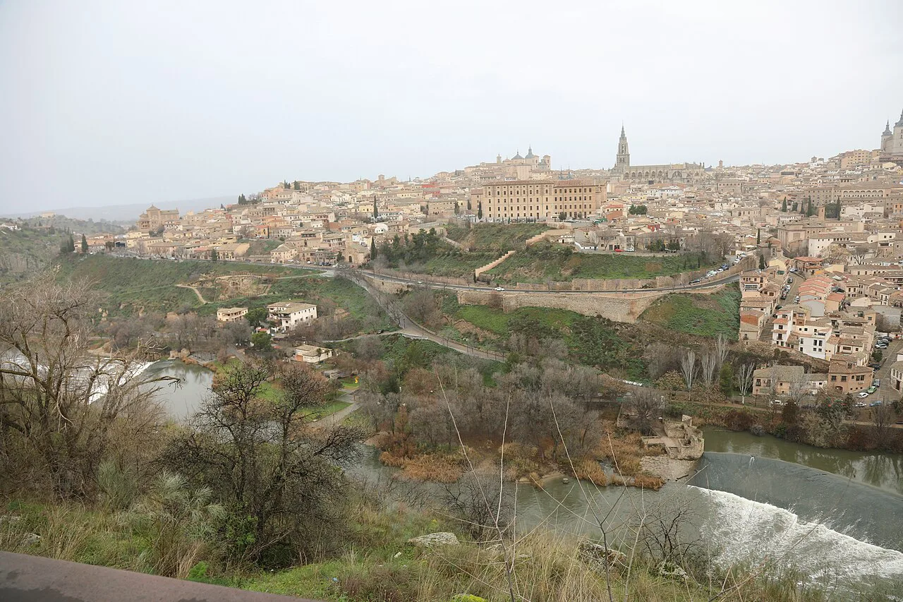 Toledo above the Tagus, seen from the Mirador del Valle.