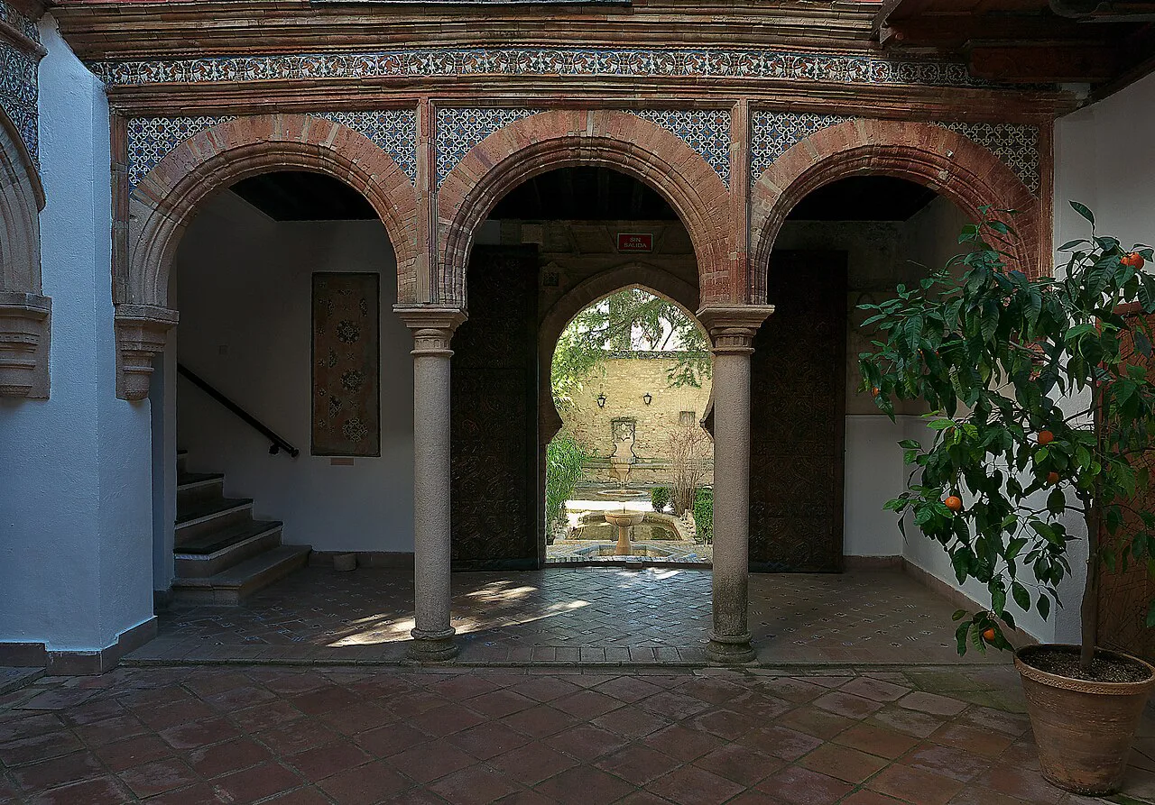 The arches of the Mudéjar patio in the Palacio de Mondragón, Ronda.