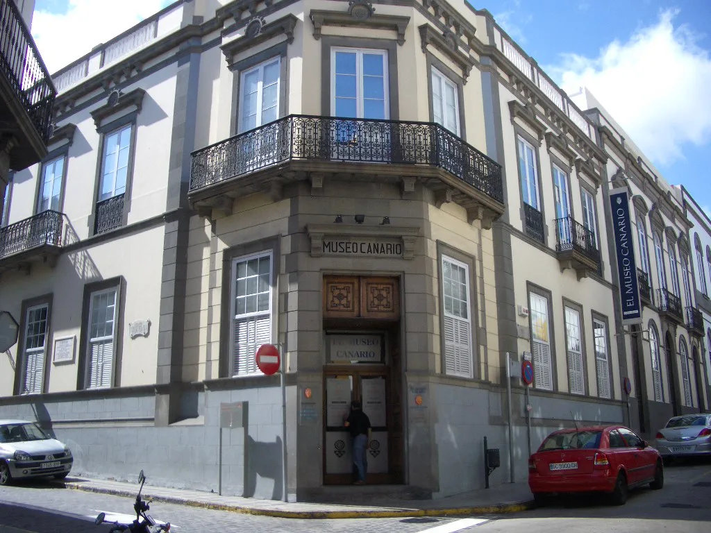 The façade of the Museo Canario in Vegueta, Las Palmas de Gran Canaria.