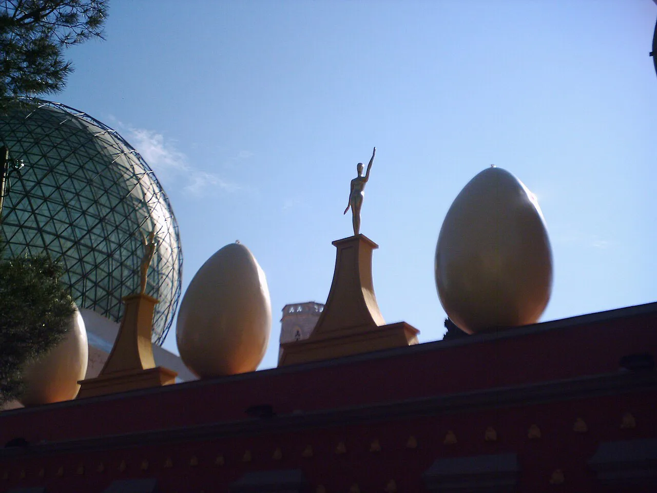 The giant eggs on the roof of the Dalí Theatre-Museum in Figueres.
