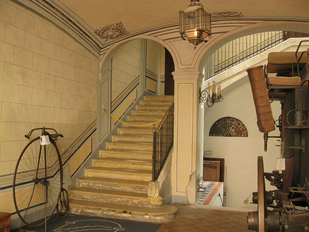 The entrance hall and staircase of the Museu Romàntic Can Llopis, Sitges.