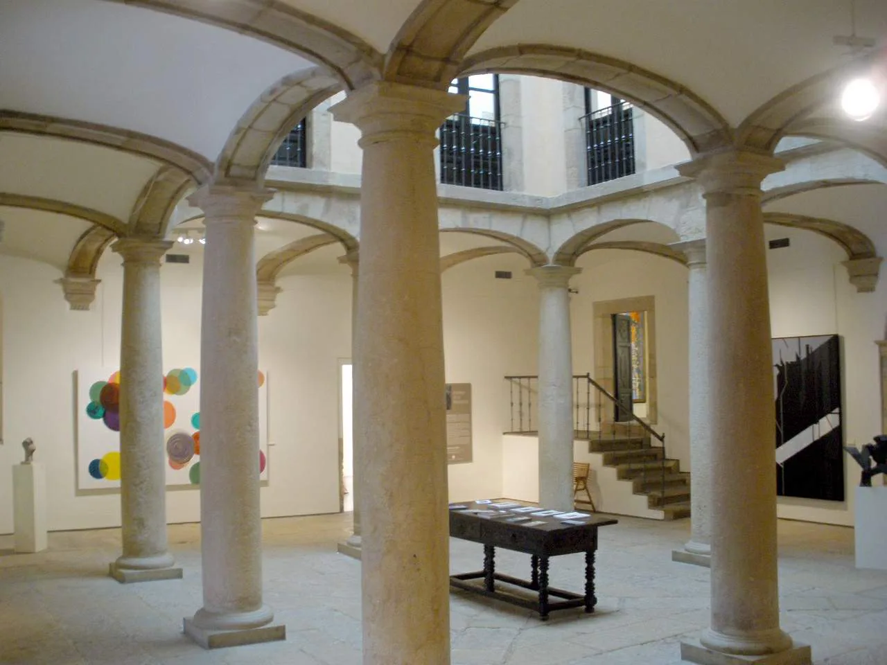 The arcaded courtyard of the Palacio de Velarde, Museo de Bellas Artes de Asturias, Oviedo.