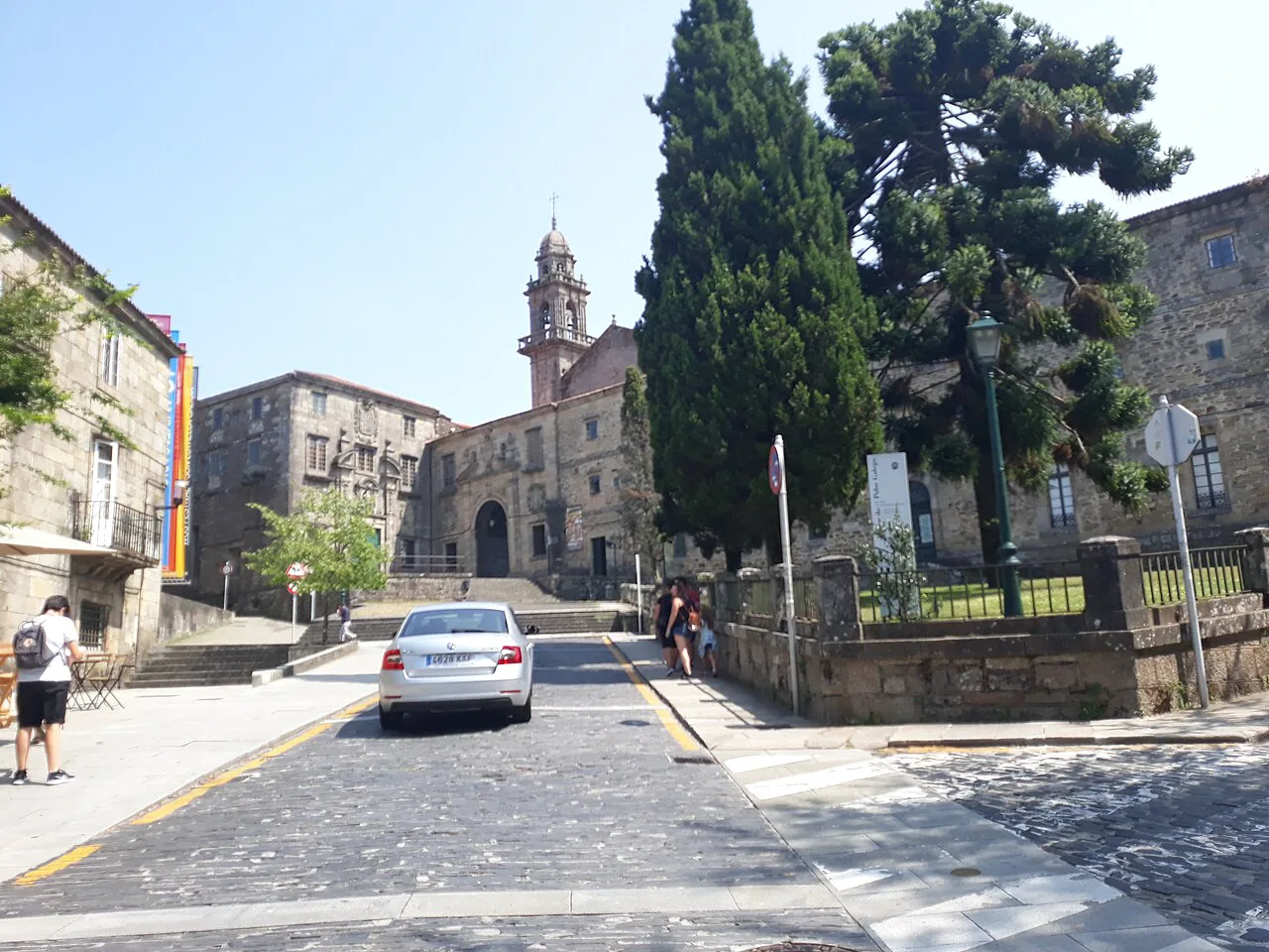 A street leading to the Museum of the Galician People in Santiago de Compostela.