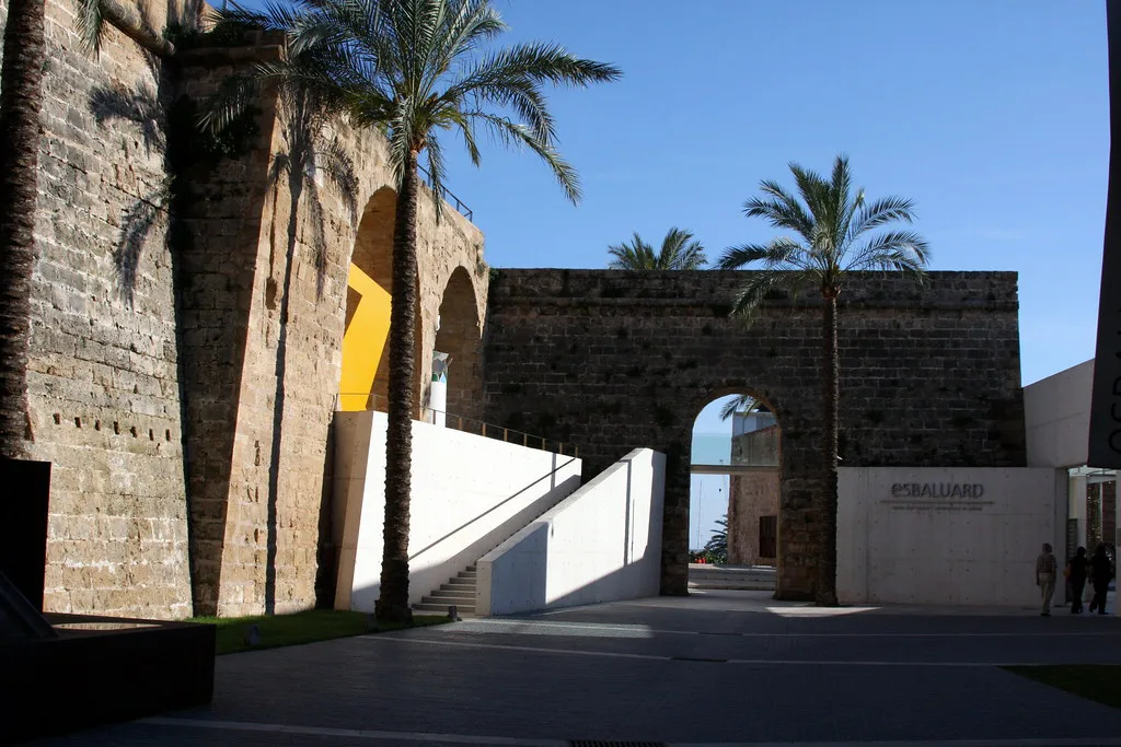 The entrance to Es Baluard museum in Palma's old bastion walls.