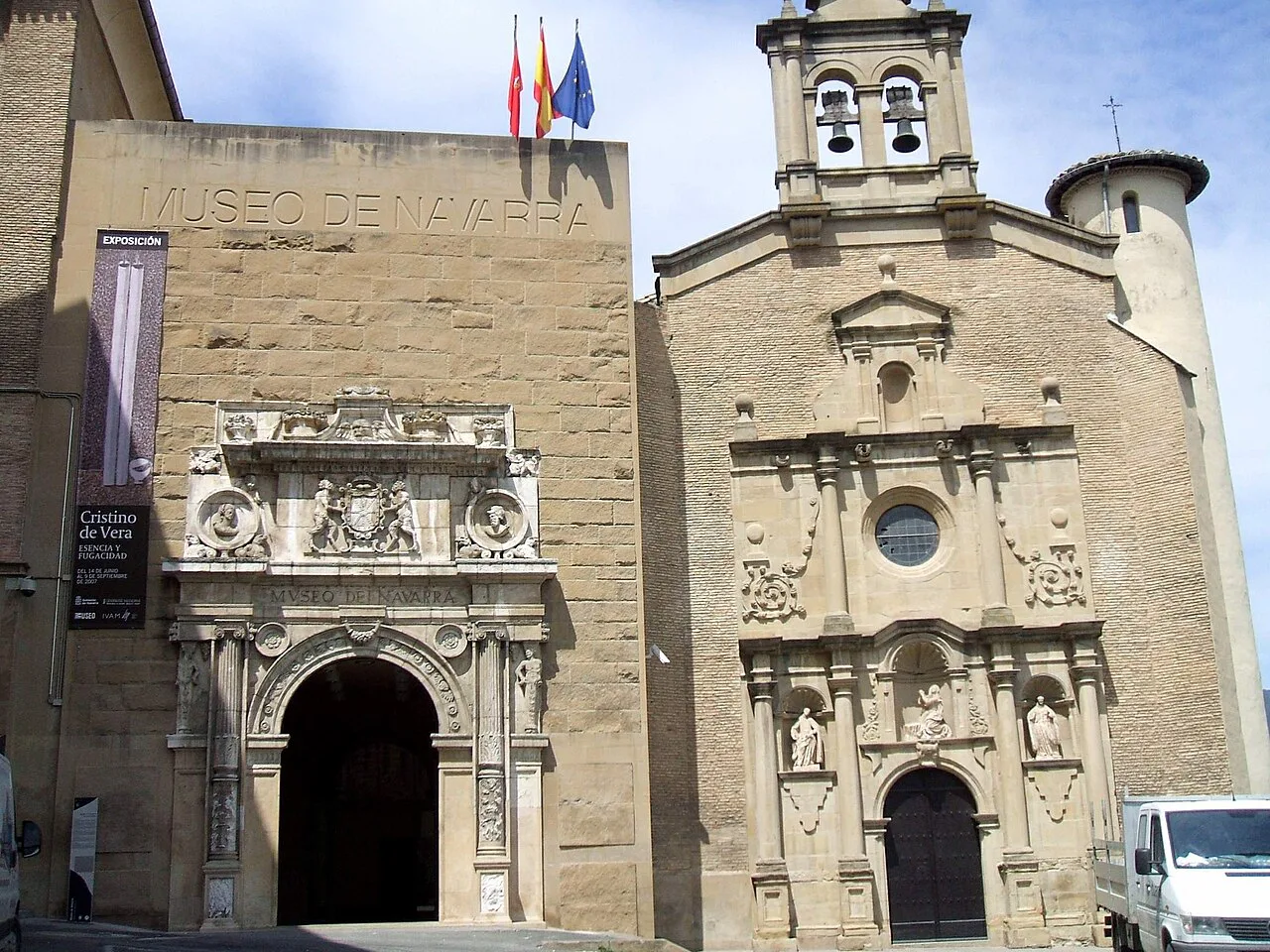 The Renaissance portal and chapel front of the Museo de Navarra, Pamplona.