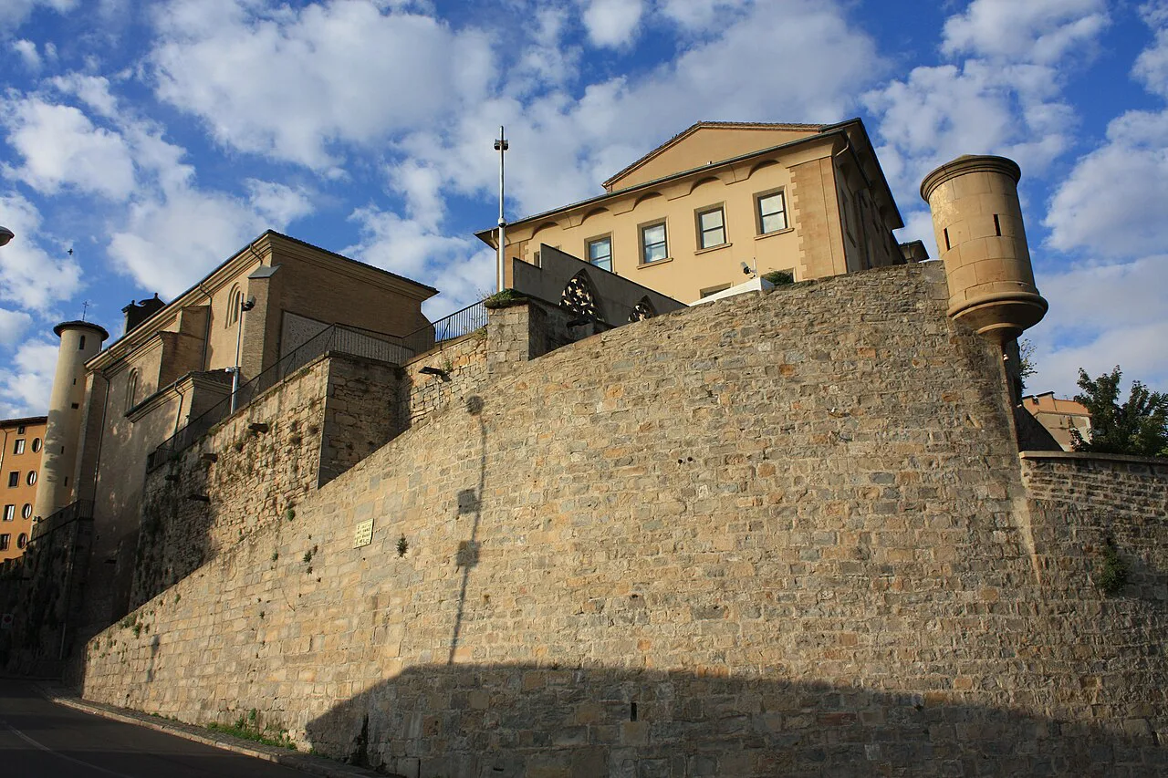 The walls and tower of the Museo de Navarra, Pamplona.