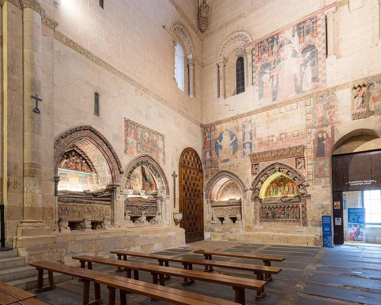 Tombs inside the Old Cathedral of Salamanca.