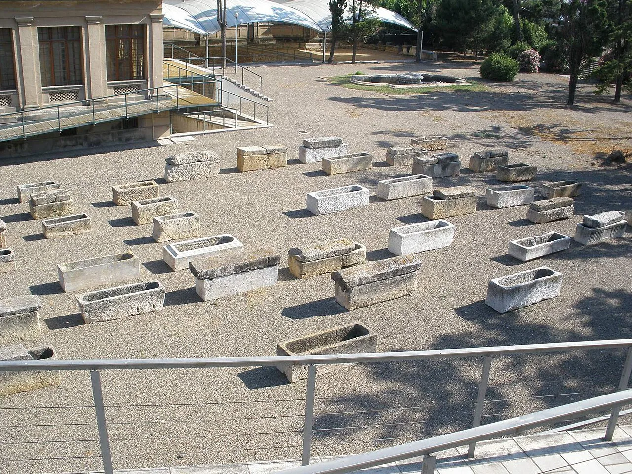 Excavated graves of the Paleo-Christian Necropolis, Tarragona.