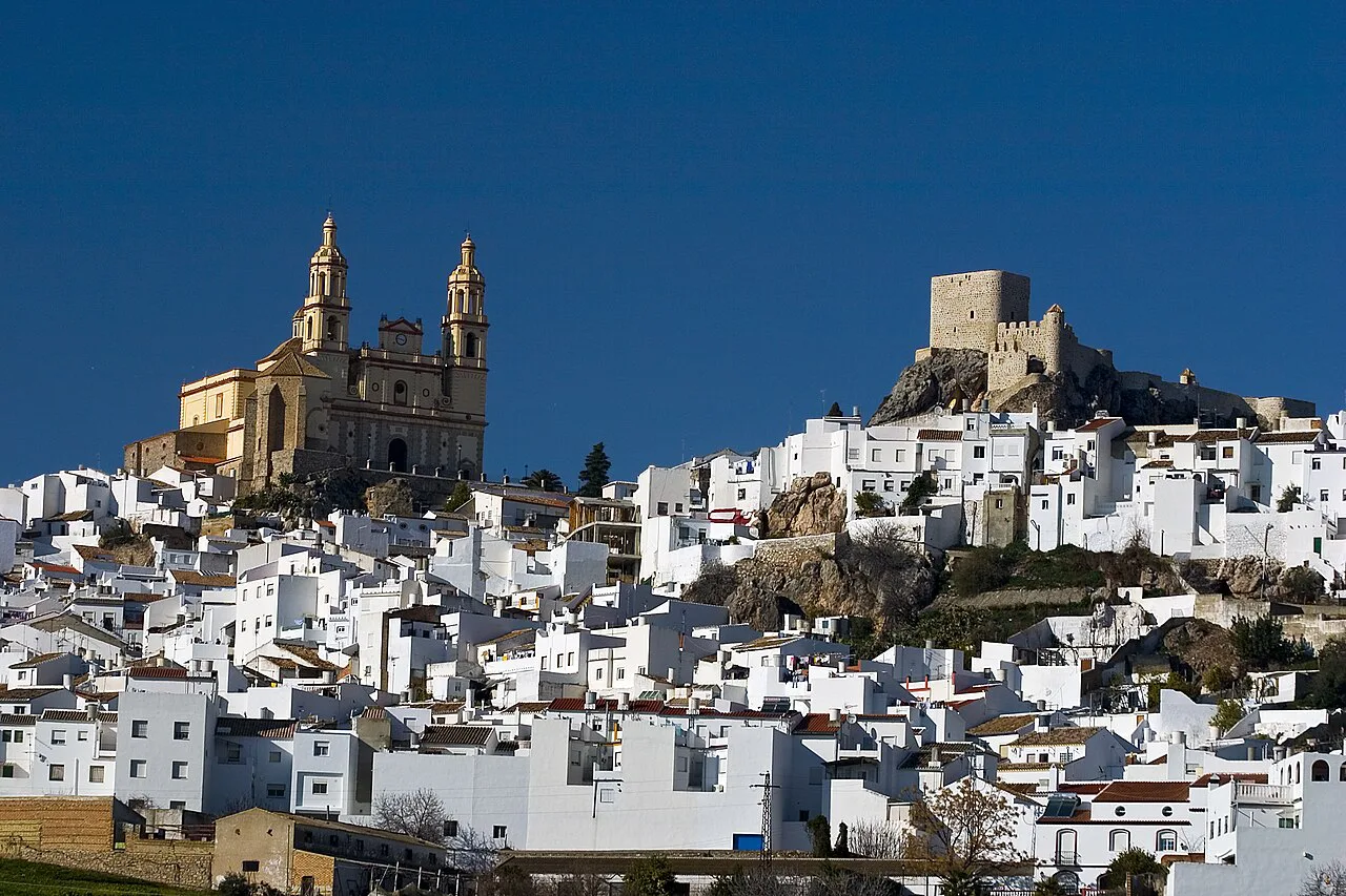 Olvera's church and castle above the white town.