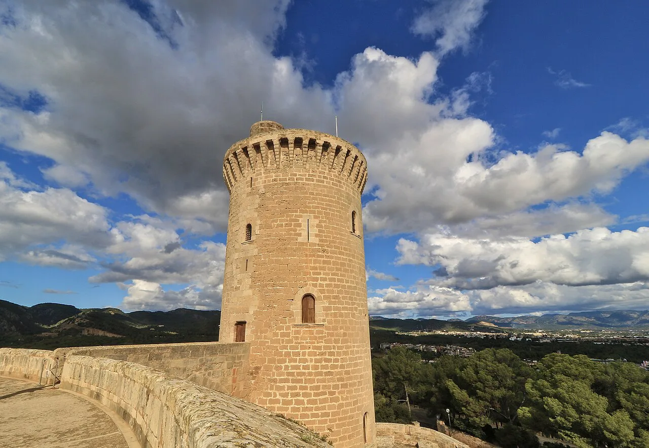 A round tower of Bellver Castle, Palma de Mallorca.