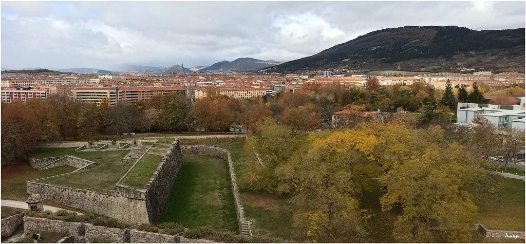 Pamplona seen from its city walls.