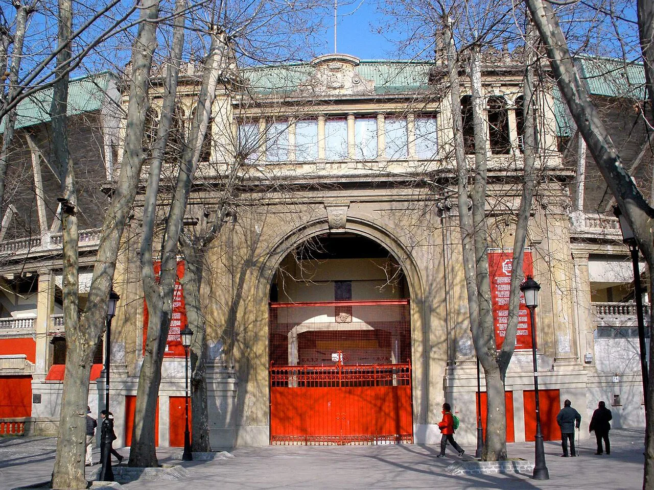 The main gate of the Plaza de Toros in Pamplona.