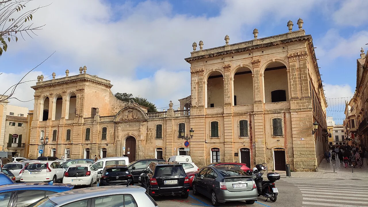 The town hall on the Plaça des Born, Ciutadella de Menorca.
