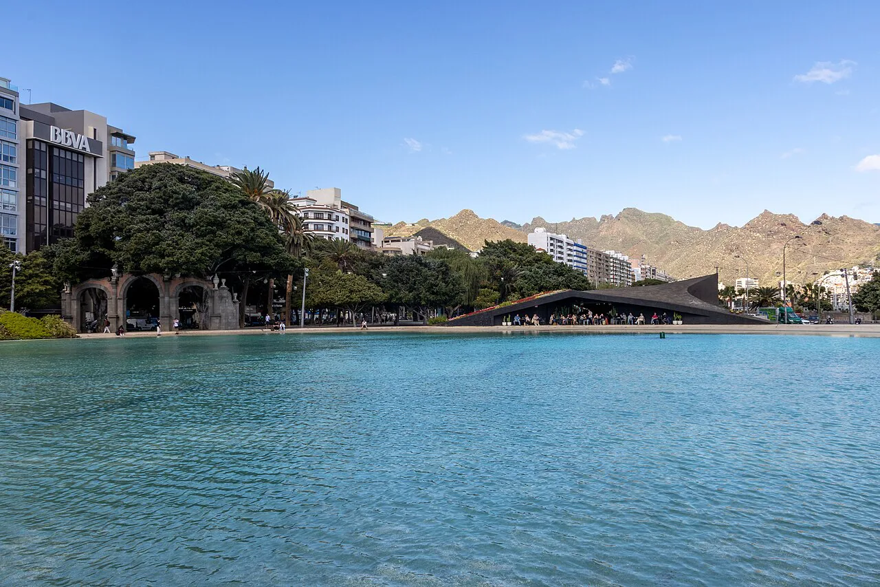 The water feature of Plaza de España, Santa Cruz de Tenerife.