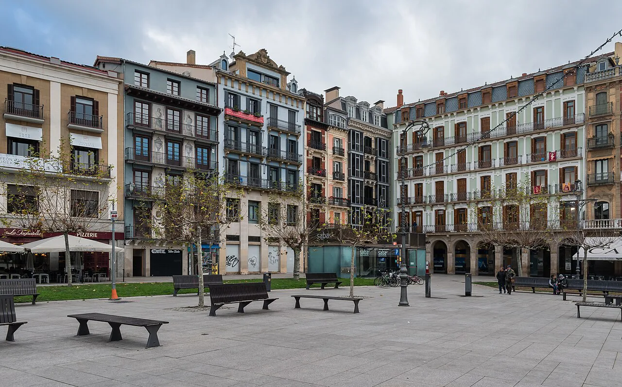 The Plaza del Castillo in Pamplona.