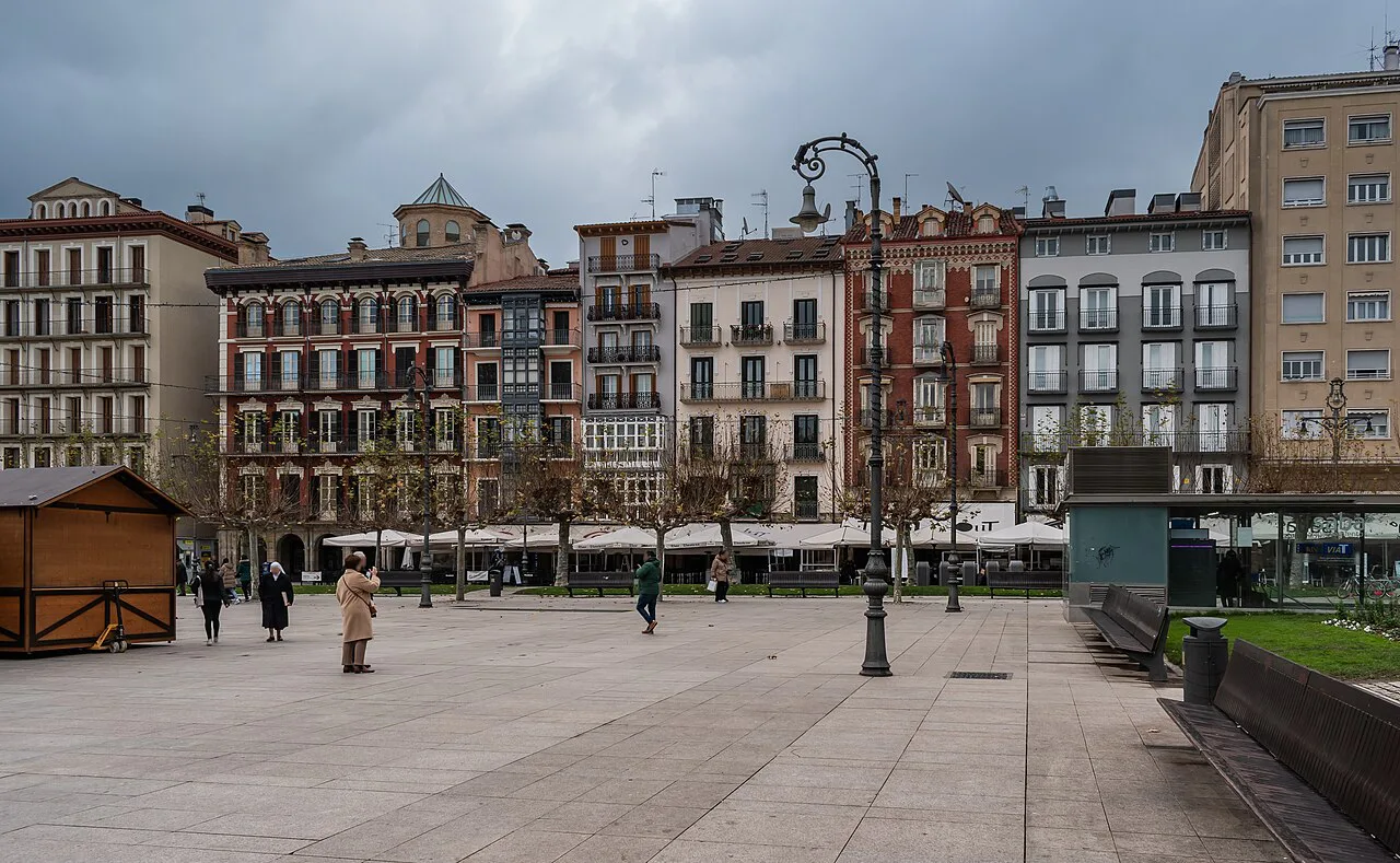 The Plaza del Castillo in Pamplona.