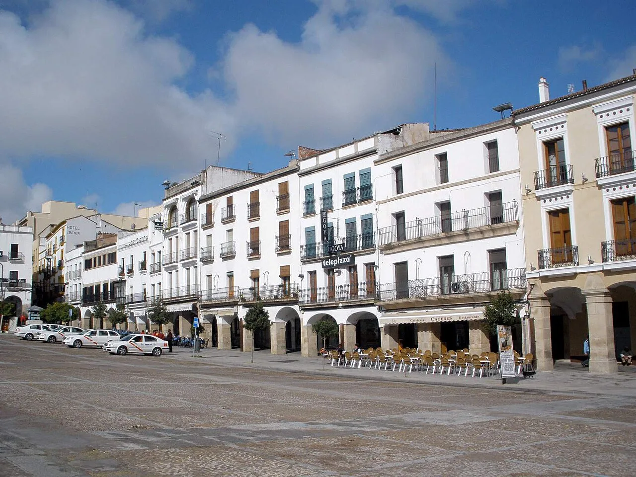 The Plaza Mayor of Cáceres.